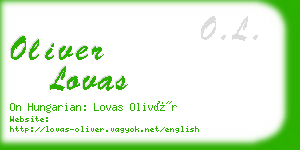 oliver lovas business card